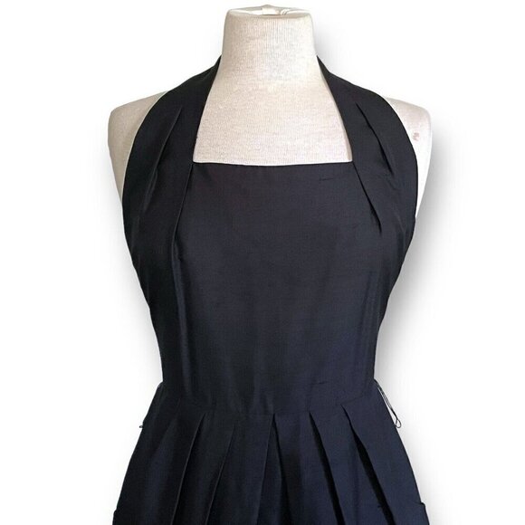 Vintage 90s Lauren Alexandra Womens Dress Sz 10P 10 Petite Black Silk Minimalist - Picture 5 of 13